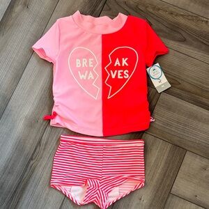 Carter's Pink and Red Kids Swim Set